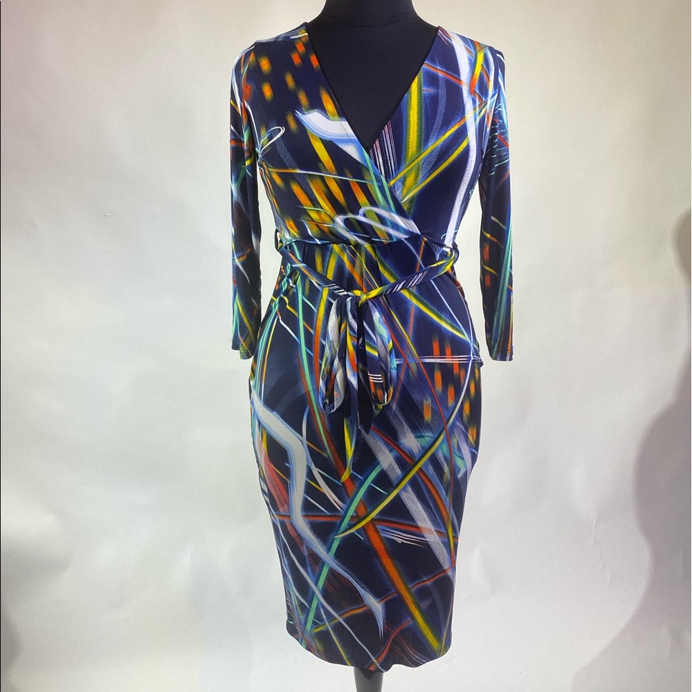 Kimcine Curve Long Sleeve Deep V Dress Size XL